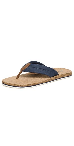 Sperry Porto Sandals Navy Textile Canvas Flocked 10
