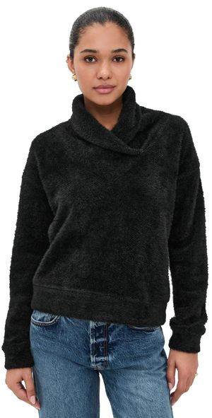 Splendid Rowan Fuzzy Pullover Black XL
