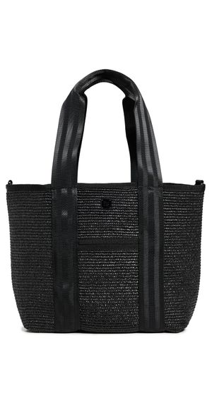 Think Royln Capri Tote Black Raffia One Size