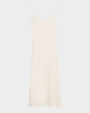 Peony Side-Slit Floral Lace Nightgown