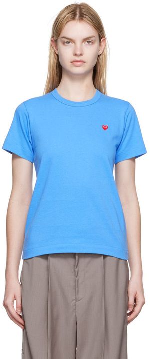 COMME des GARÇONS PLAY Blue Small Heart T-Shirt