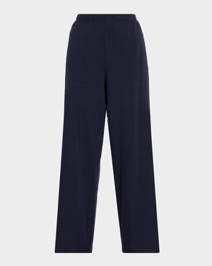 Straight-Leg Fleecy Terry Pants