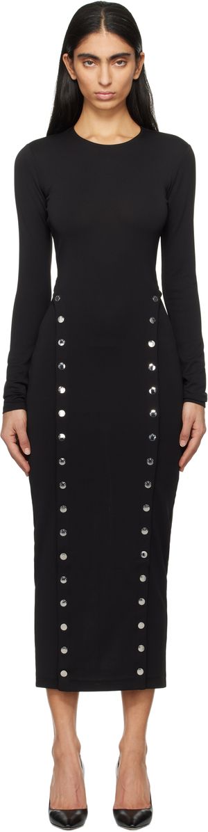 Fleur du Mal Black Undo Me Midi Dress