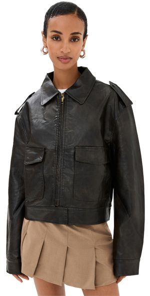 Lioness Eighties Bomber Jacket Washed Onyx XXXXS