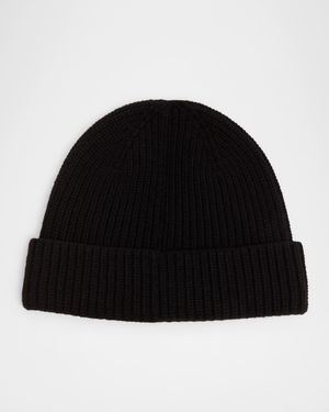 Men's Logo-Studded Wool Beanie