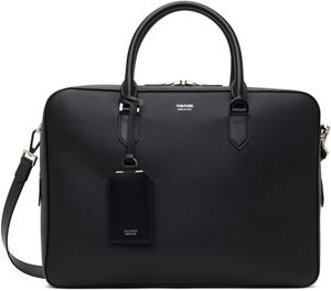 TOM FORD Porte-document Elliot noir en cuir souple grainé