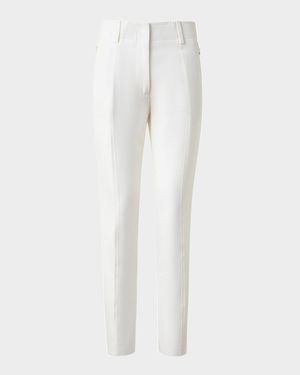 Connor Cotton-Silk Slim-Leg Ankle Pants