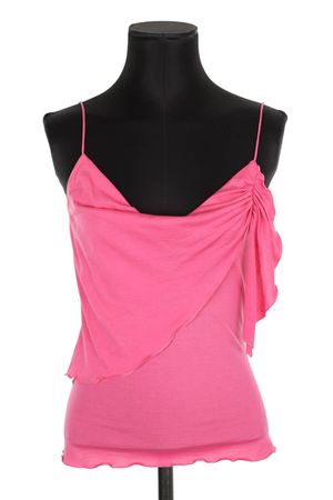Diane Von Furstenberg - Seconde Main - Top sans manche en soie - Taille M - Rose