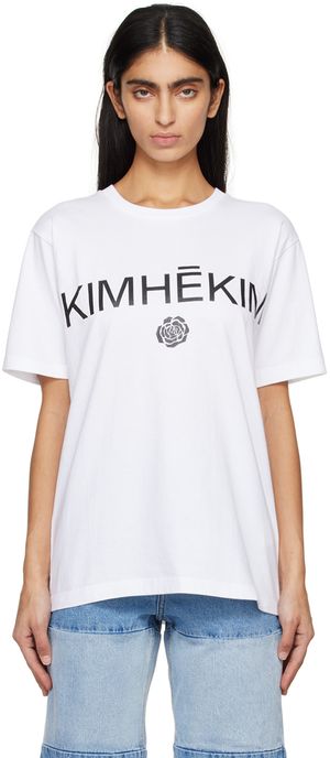 KIMHĒKIM T-shirt blanc à image