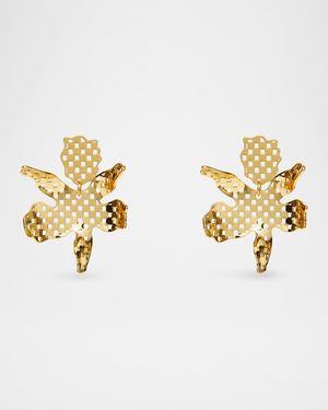 Cutout Paper Lily Earrings