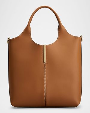 Small Leather Tote Shopping Bag