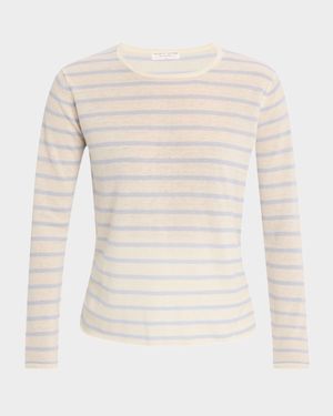 Striped Machine-Washable Cashmere Sweater