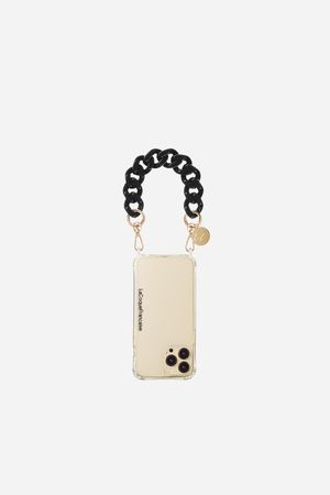 La Coque Francaise - Chaîne de téléphone courte en résine - Taille Unique - Noir