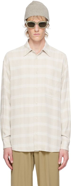 YOKE Off-White Plaid Shirt