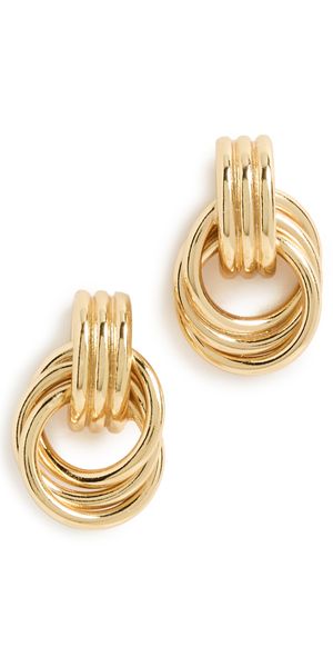Anni Lu Triplet Earrings Gold One Size