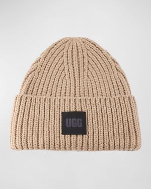 Men's Chunky Rib Knit Beanie Hat