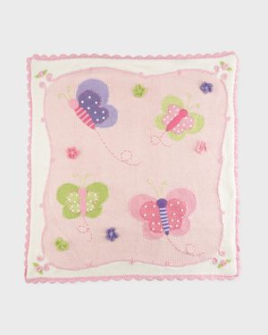 Kids' Butterfly Scalloped Blanket
