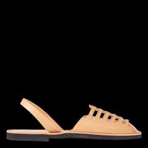 Minorquines - Sandales en cuir multi brides devant - Taille 41 - Marron