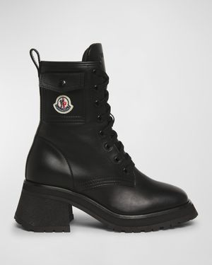 Gigi Leather Lace-Up Ankle Boots