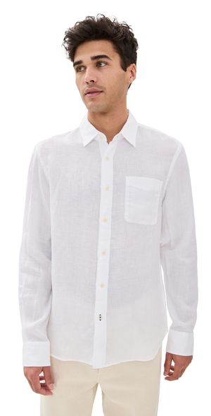 Faherty Linen Laguna Shirt White XL