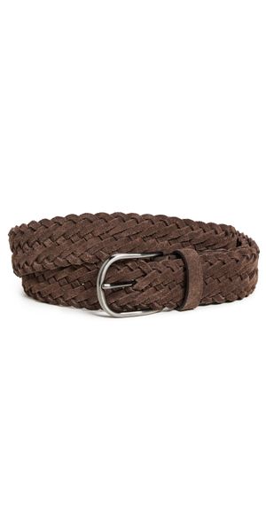 Anderson's Suede Woven Belt Brown M1 38