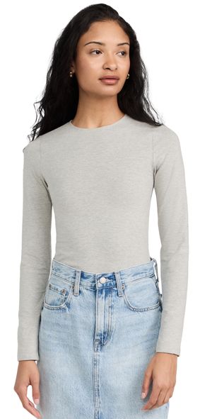 Ambitionist Everyday Classic Long Sleeve Thong Bodysuit White L