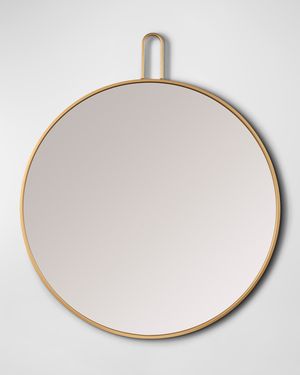 Athanasia Golden Round Mirror