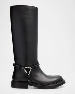 James Leather Knee-High Riding Boots
