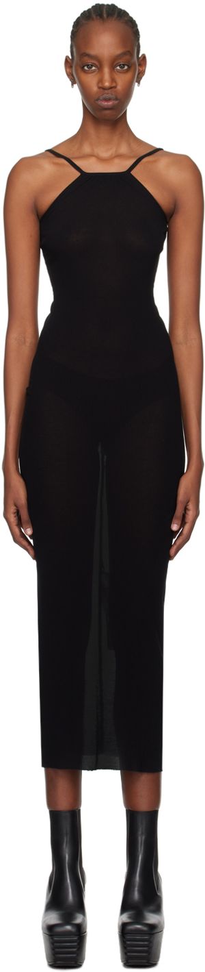 Rick Owens Black Skorpio Midi Dress