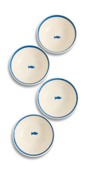 Zafferano Small Bowl Set of 4 Blue One Size
