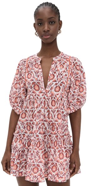 Poupette St Barth Aria Mini Dress Pink Victorian M/L