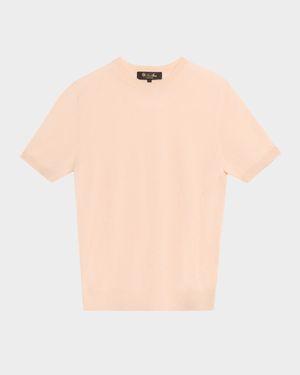 Camino Cashmere-Silk Crewneck Sweater