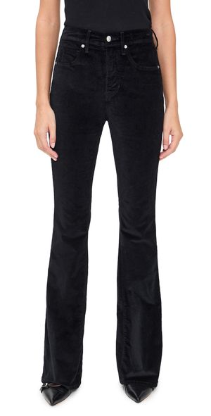 Veronica Beard Jean Beverly Velvet Skinny Flare Jeans Black 24