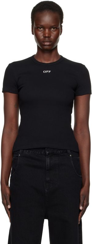 Off-White Black 'Off' Stamp Rib Basic T-shirt