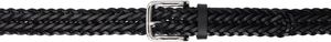 Anderson's Black Narrow Woven Leather Casual Belt