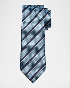 Men's Stripe Jacquard Silk Tie