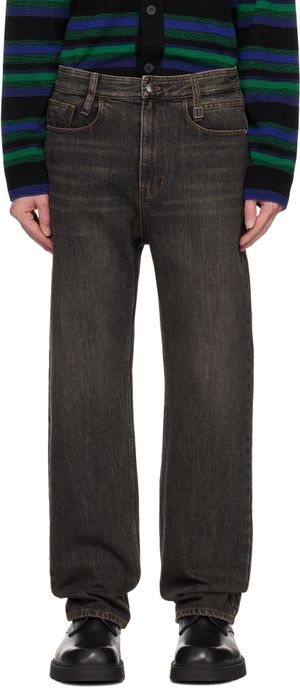 WOOYOUNGMI Gray New Straight Jeans