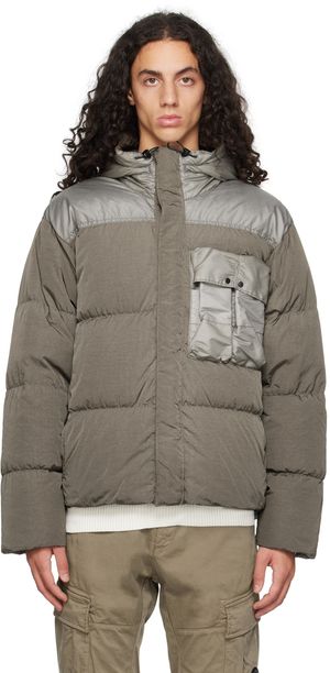 C.P. Company Blouson gris en Eco-Chrome R rembourré en duvet