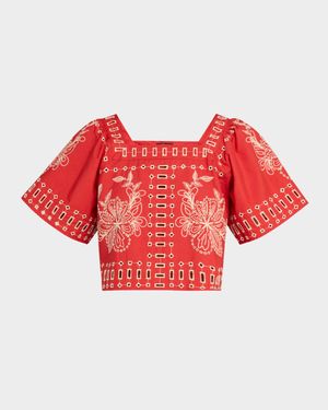 Laine Embroidered Top