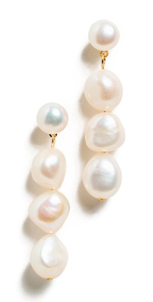 SHASHI Ciel Earrings Pearl One Size