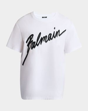 Men's Flocked Script T-Shirt