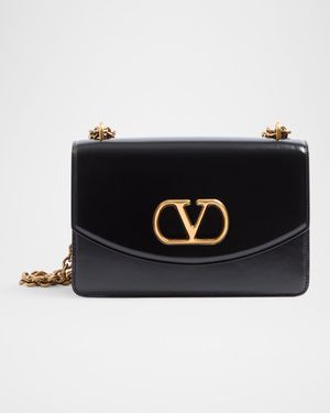 Vain Flap Leather Chain Shoulder Bag