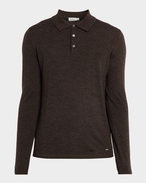 Men's Reynolds Wool Long-Sleeve Polo Shirt