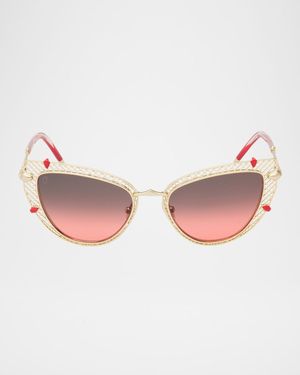 Miss Z Metal Cat-Eye Sunglasses