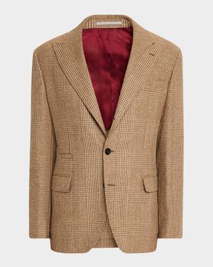 Men's Prince of Wales Single-Breasted Sport Coat