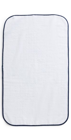 Weezie Signature Bath Mat Navy on White One Size