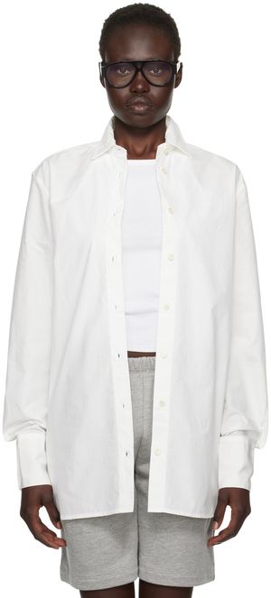 ÉTERNE White Button-Down Shirt