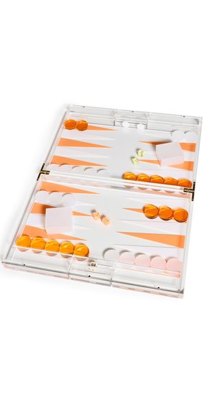 Tizo Design 18 Lucite Backgammon Orange Set Orange One Size