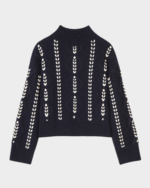 Tori Ribbed Wool-Blend Sweater