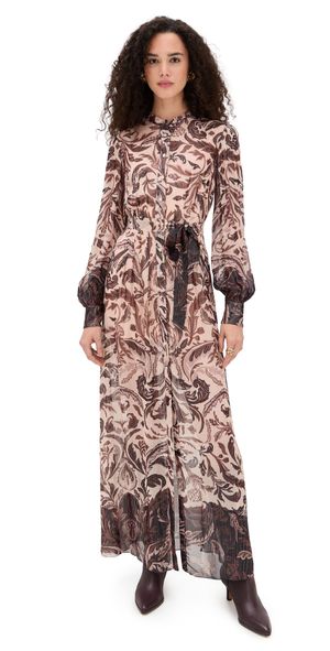 Hemant and Nandita Shirt Dress with Belt and Slip Eggshell XS